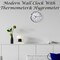 Clockswise Non-Ticking Quartz Wall Clock with Thermometer & Hygrometer - Battery Operated Aluminum Analog Clock for Temperature & Humidity Monitoring - Ideal for Home, Office or School, Silver